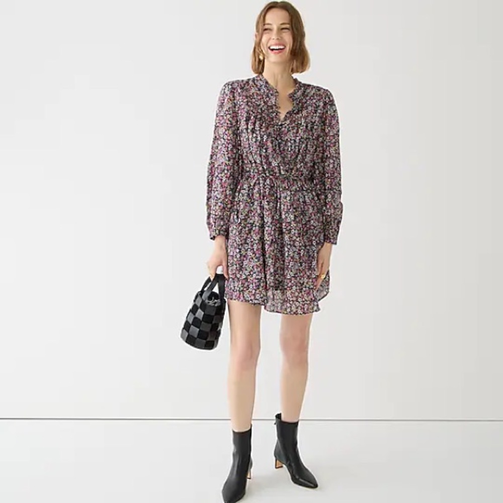 NWT J. Crew Button-up mini dress in sunny meadow